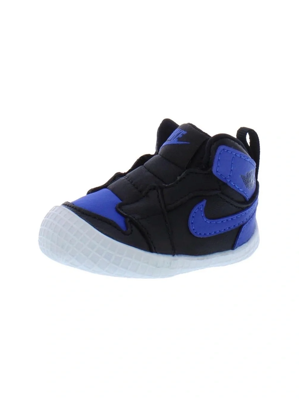 Nike Baby Blue and Black Jordan 1 Crib Shoe
